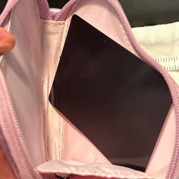 COACH Poppy Metallic Leather Heart Bag Charm/Key Pouch - Picture 9 of 9